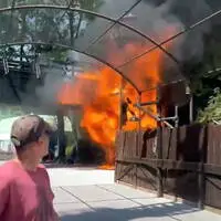 Brand im Gardaland am Gardasee