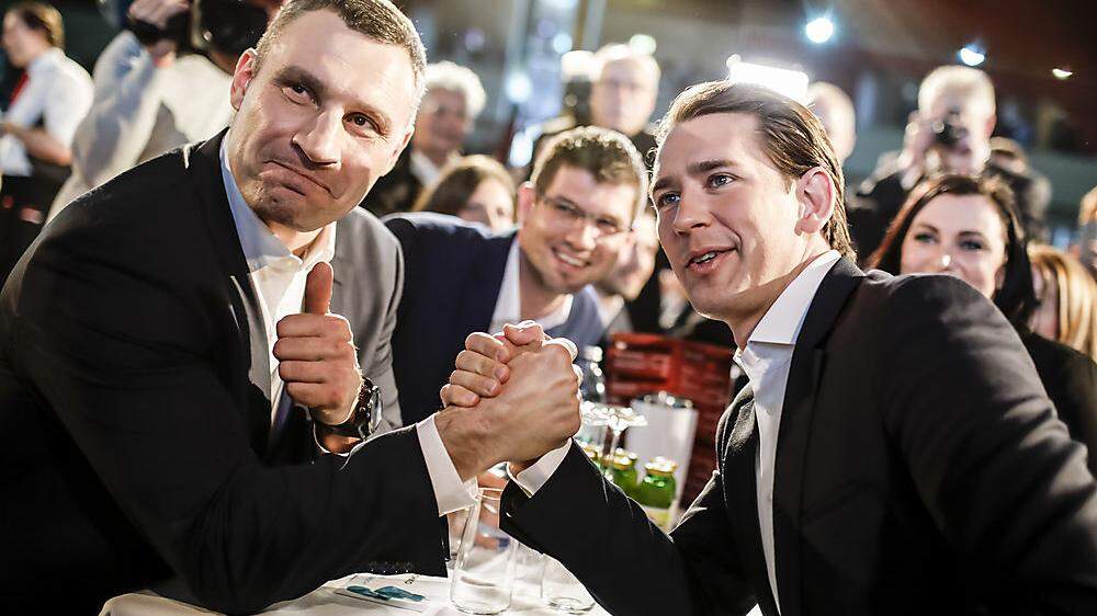 Vitali Klitschko mit Sebastian Kurz