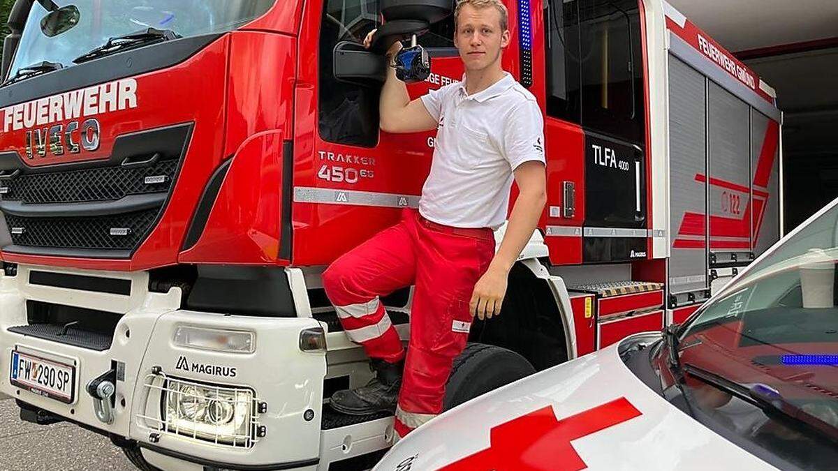Andreas Sterns Herz schlägt für Feuerwehr und Rotes Kreuz