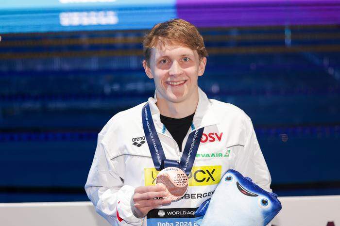 Martin Espernberger mit der Bronzemedaille