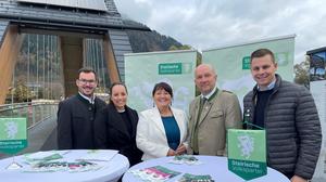 Erste Landtagspräsidentin Manuela Khom (Mitte) und Landtagsabgeordneter Bruno Aschenbrenner werden auch nach der Wahl wieder im Landtag sitzen. Außerdem kandidieren unter anderem für die ÖVP Florian Kaltenegger (l.), Nadine Neuper und Daniel Miedl-Rissner (r.)