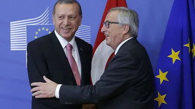 Recep Tayyip Erdogan in Brüssel bei Jean-Claude Juncker