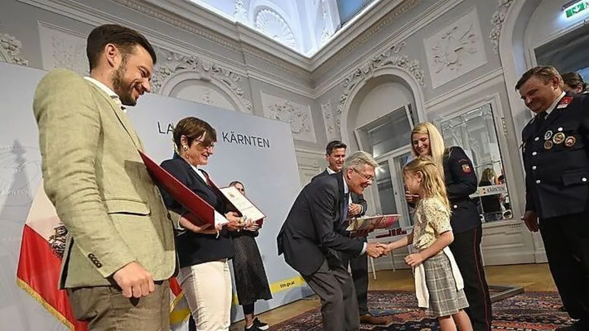 Amelie Bierbaumer erhielt eine Dankesurkunde