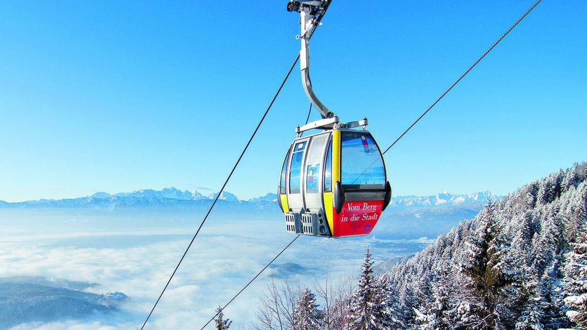 Ein Fahrt mit der Gerlitzen-Gondel führt zum Erlebnis Schnee