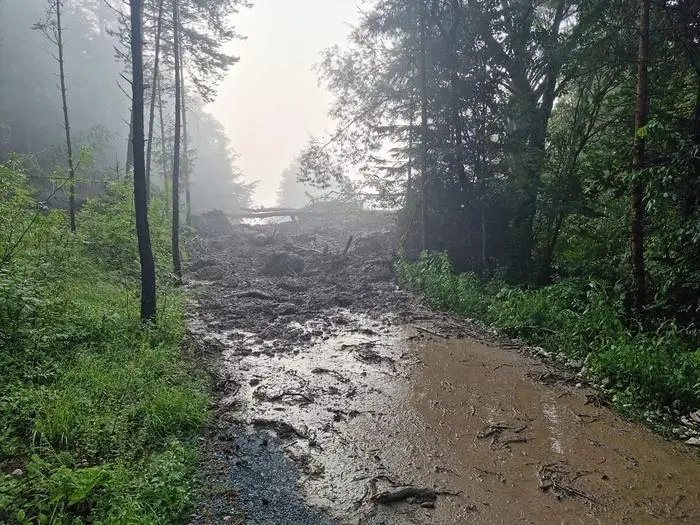 Murenabgänge am Montagabend in Maria Rain