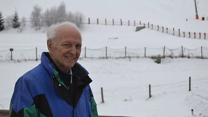 Johann Scheiber vor "seiner" Simonhöhe