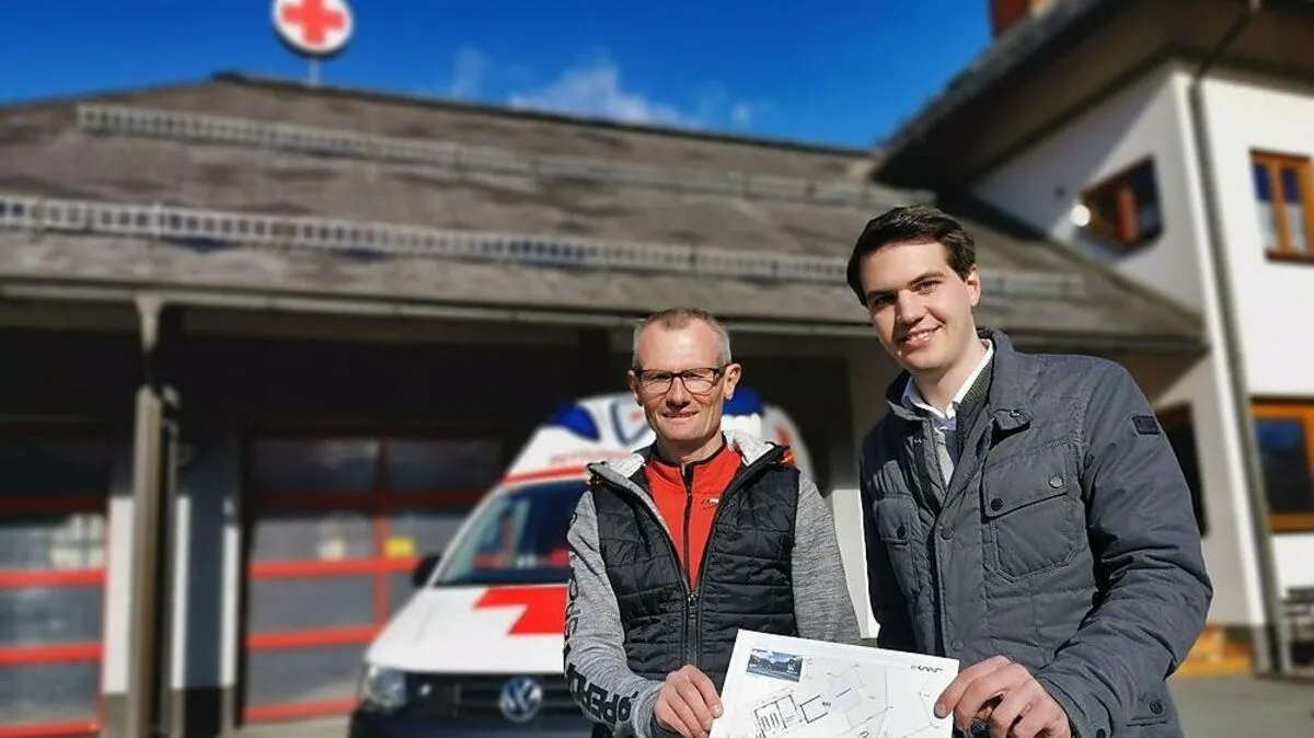 Ortsstellenleiter Günther Themessel und Bezirksstellenleiter Luca Burgstaller 