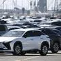 Toyota and Lexus cars unloaded from car carrier ships sit parked at the Toyota Logistics Services Inc. automotive processing terminal at the Port of Long Beach in Long Beach, California on April 10, 2025. US President Donald Trump's 10 percent tariff for almost all countries except China will likely remain in place going forward, his top economic advisor Kevin Hassett said Thursday. On April 8, Trump announced a 90-day pause on higher tariffs against all countries except China, reversing a policy that had roiled global stock markets and spooked the American bond markets -- a key barometer of investors' faith in the US government's ability to pay its debts. (Photo by Patrick T. Fallon / AFP)