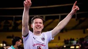AUSTRIA - BOSNIA AND HERZEGOVINA Michael Gregoritsch of Austria celebrates after European qualifier of FIFA World Cup, WM, Weltmeisterschaft, Fussball WM, Weltmeisterschaft, Fussball 2026 football match between Austria and Bosnia and Herzegovina. Ernst Happel Stadion, Vienna, Austria, November 18, 2025. Photo by Branislav Racko Copyright: xx _BRR9395