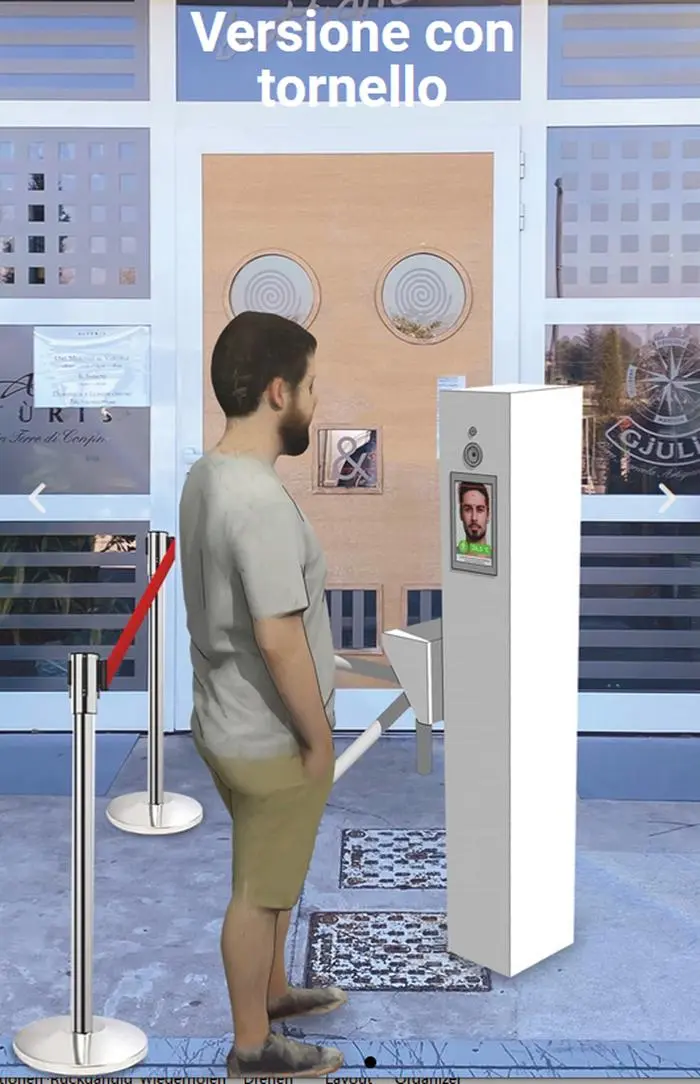 Das Gerät mit Drehkreuz