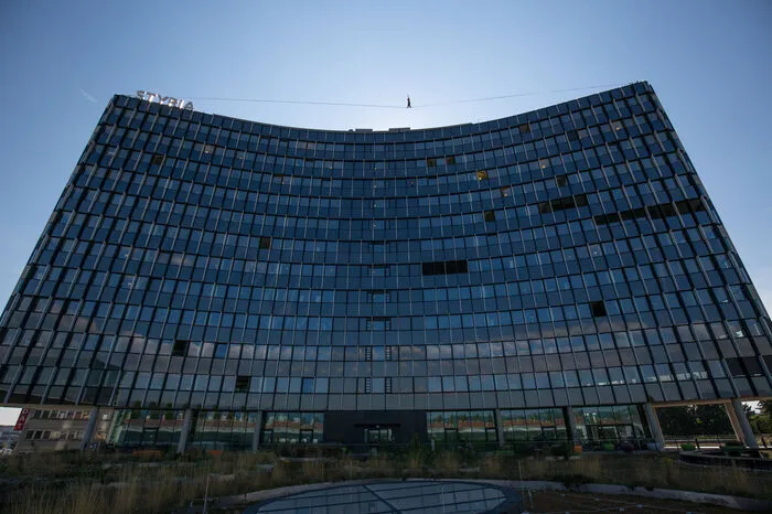 Hier die ersten Bilder der spektakulären Aktion, sie hat Fotograf Sebastian Wahlhütter vorab bei der "Generalprobe" eingefangen.