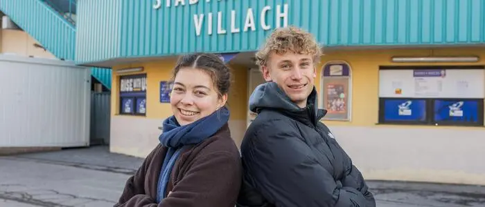 Am 5. Februar geht es in der Villacher Stadthalle rund: Schulsprecherin Anna-Victoria Hochstetter (Peraugymnasium) und Schulsprecher Linus Hirschl (St. Martin Gymnasium) sind die Organisatoren des „Derby der Gymnasien“