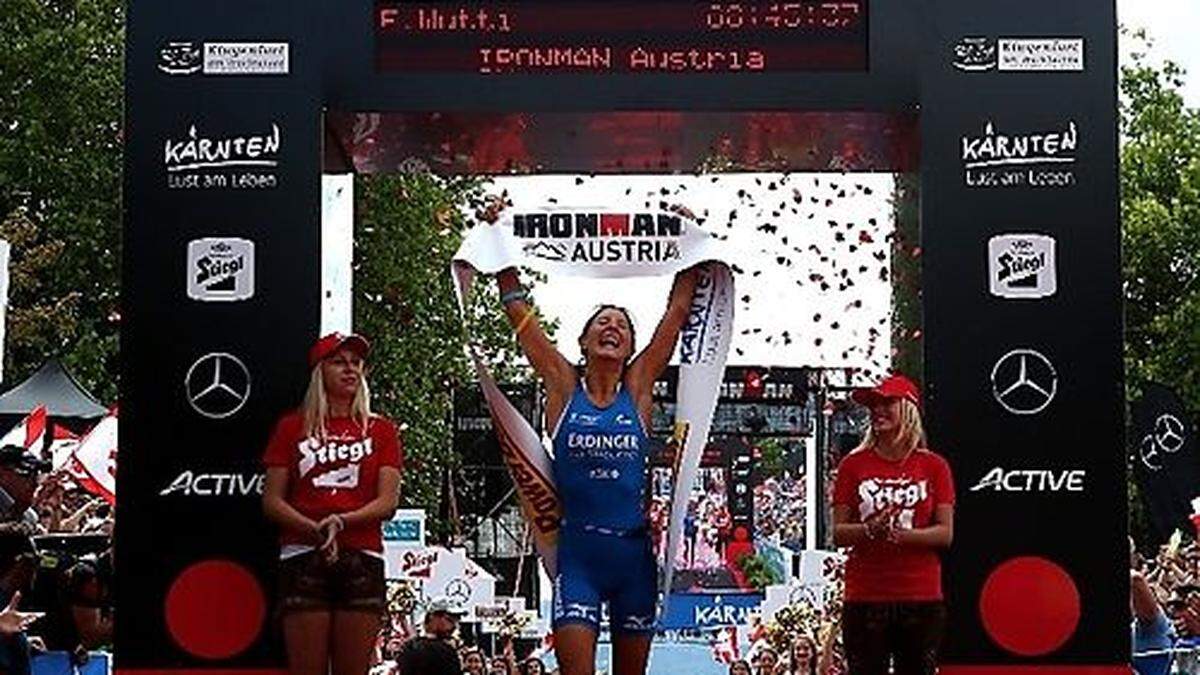 Eva Wutti gewann den Ironman in Klagenfurt 2015