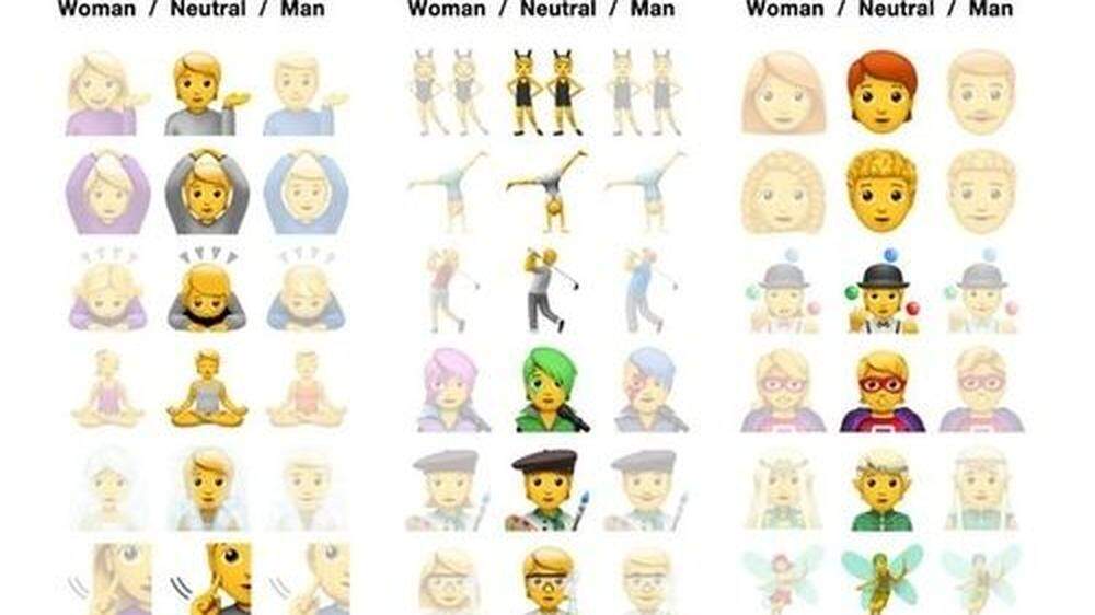 Die Emoji-Palette hat Apple bereits genderneutral ausgestaltet, jetzt geht der Konzern weitere Schritte