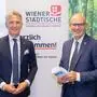 Landesdirektor Michael Witsch (links) und Ralph Müller, Generaldirektor der Wiener Städtischen