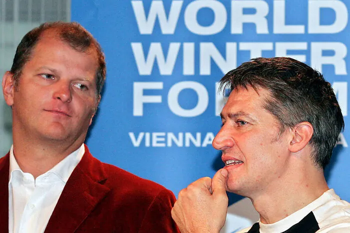 Der Wolfsberger Kušej, hier mit Tobias Moretti 2004, ist seit 2011 Intendant des Bayerischen Staatsschauspiels in München. Dazu zählen das Residenz- und das Cuvilliéstheater sowie der Marstall.