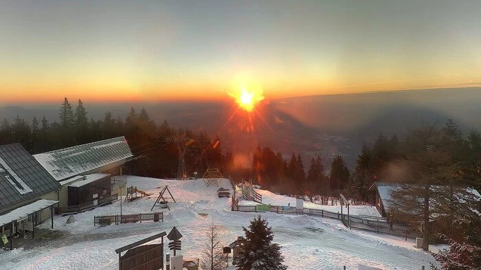Fantastischer Ausblick am Schöckl am Dienstagmorgen – wenn auch bei extremer Kälte