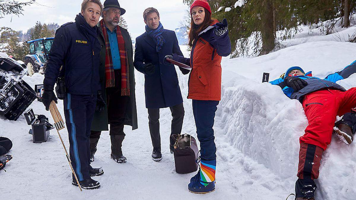 Für das Winterspecial inszenierten die Rosenheim-Cops auf der Tauplitz ein „Mordsspektakel“, das Ergebnis wird am 13. Februar ausgestrahlt