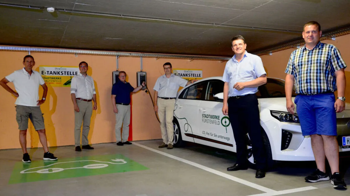 Vier neue E-Ladestationen in der Fürstenfelder Tiefgarage