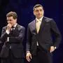 Nicusor Dan (links) und Herausforderer George Simion (rechts)
