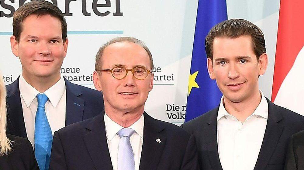 Lukas Mandl und Othmar Karas (im Bild neben ÖVP-Chef Sebastian Kurz) gehören zu den eifrigsten Wahlkämpfern der ÖVP
