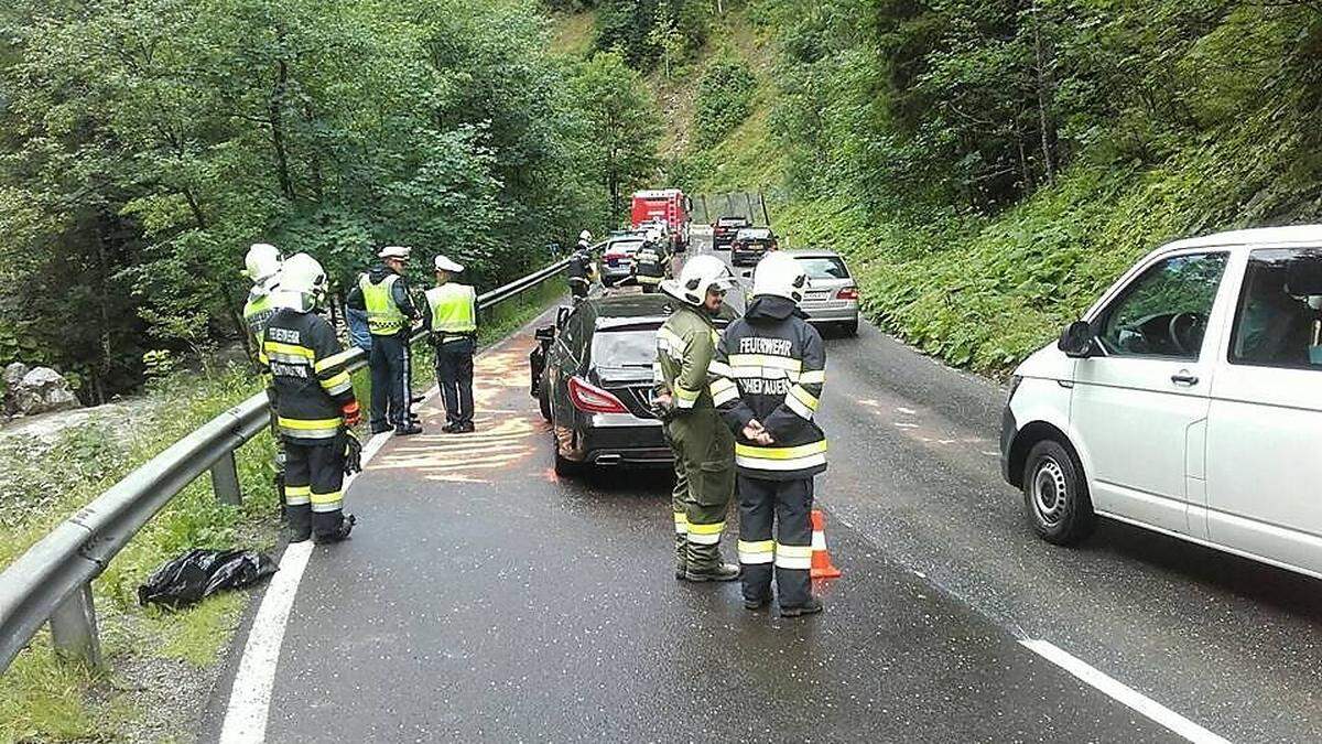 Frontalzusammenstoß auf der B 114