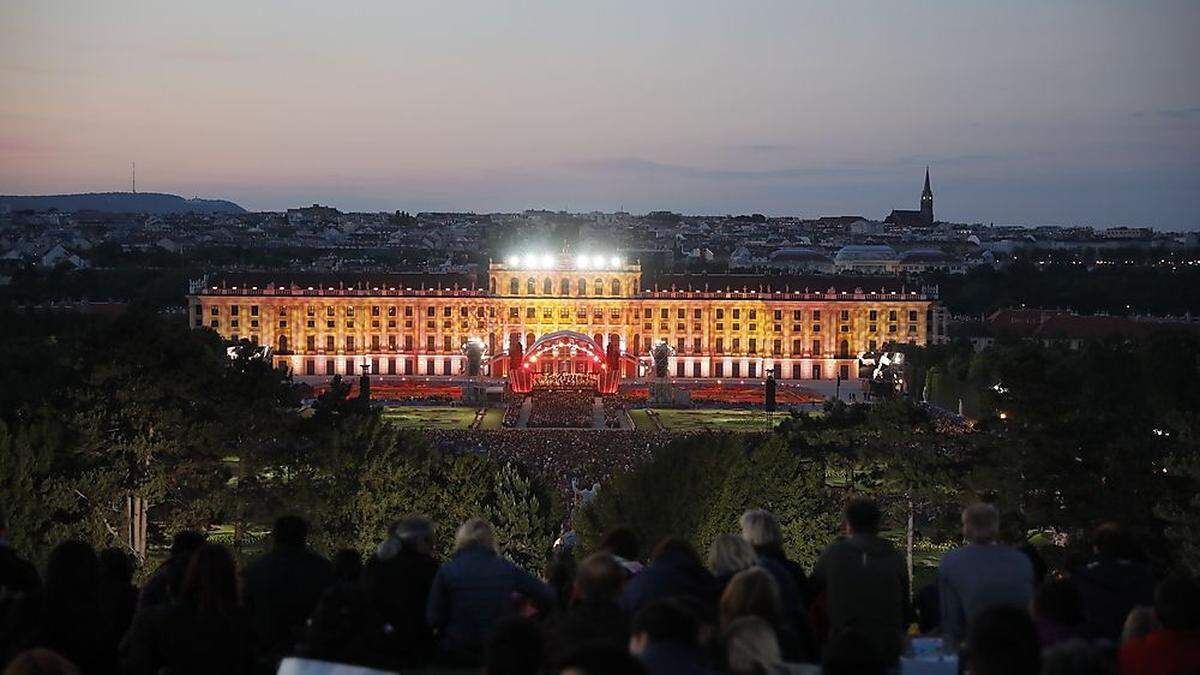 Blick auf das Schloss Schönbrunn