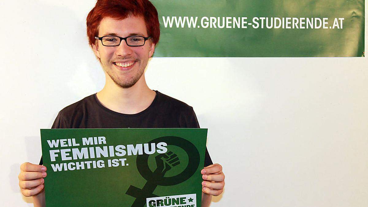 Johannes Steiner von den neuen Gruppierung &quot;Grüne Studierende&quot;