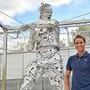 Rafael Nadal mit seiner Statue