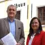 Bürgermeister Karl Rudischer mit Stadtamtsdirektorin Alexandra Pogatsch, die sich beruflich neu orientiert