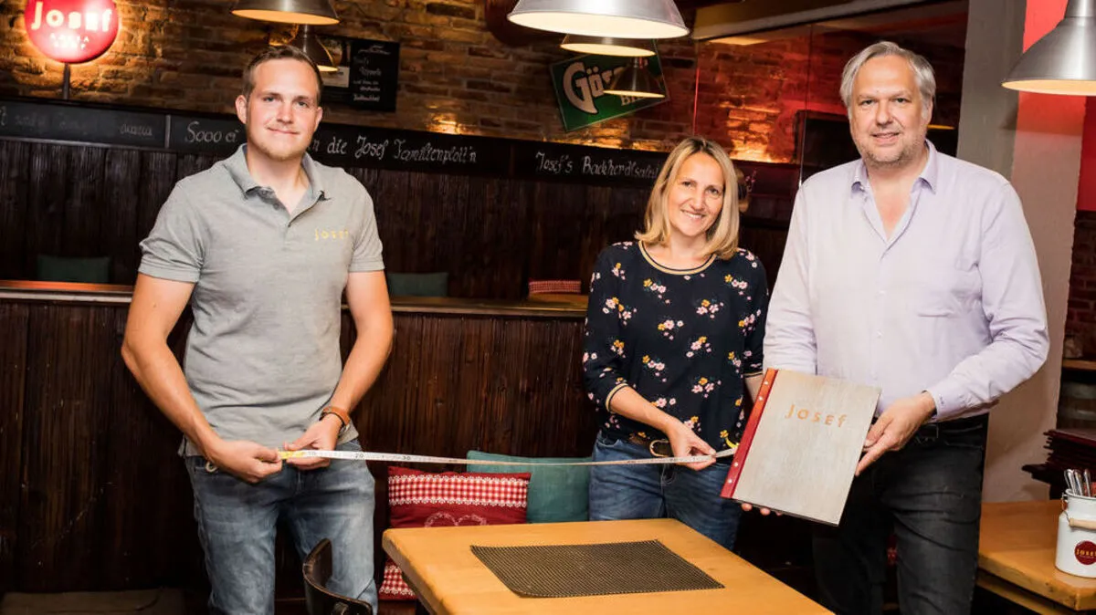 Guido Gudrun und Nico Reinthaler vom Gasthaus Josef an der Treffner Straße