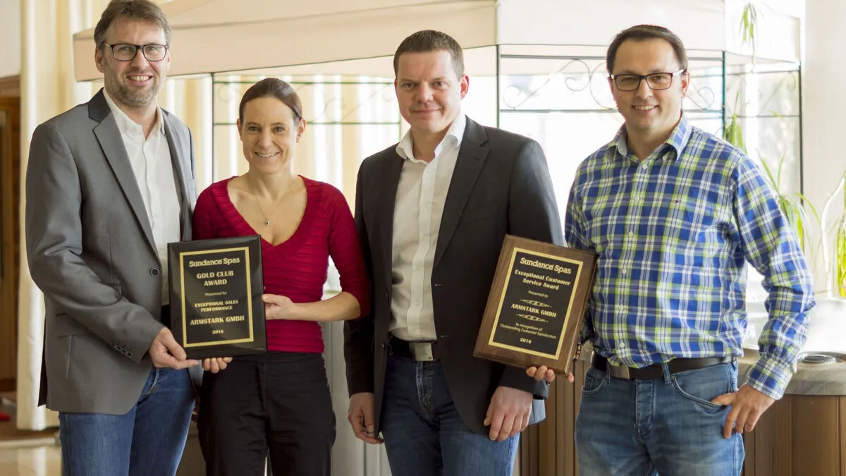 Bild v.l.n.r. Thomas Schreiner, Denise Armstark, Roland Brunner und Herbert Bründl