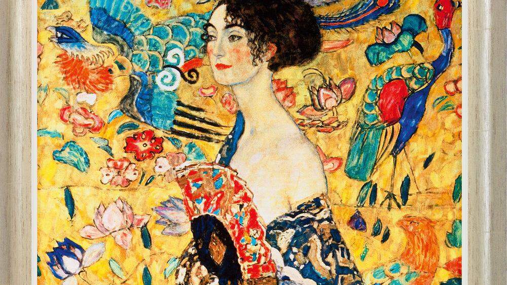 &quot;Dame mit Fächer&quot; von Gustav Klimt 