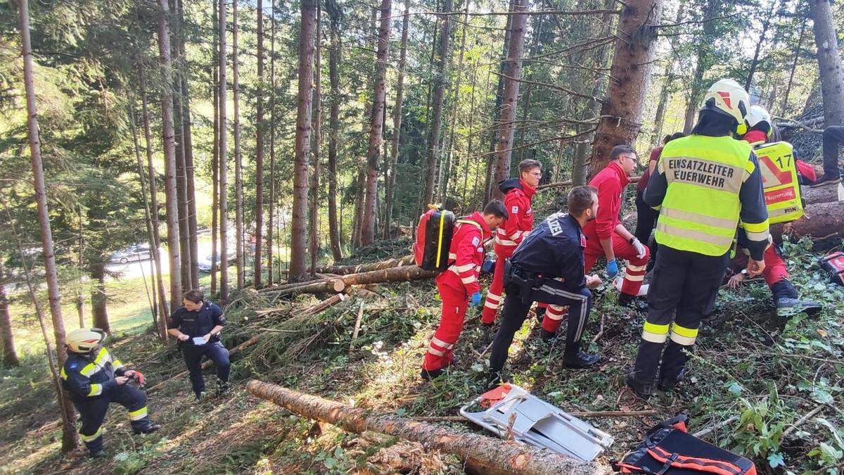 Der Einsatz fand in schwierigem Gelände statt