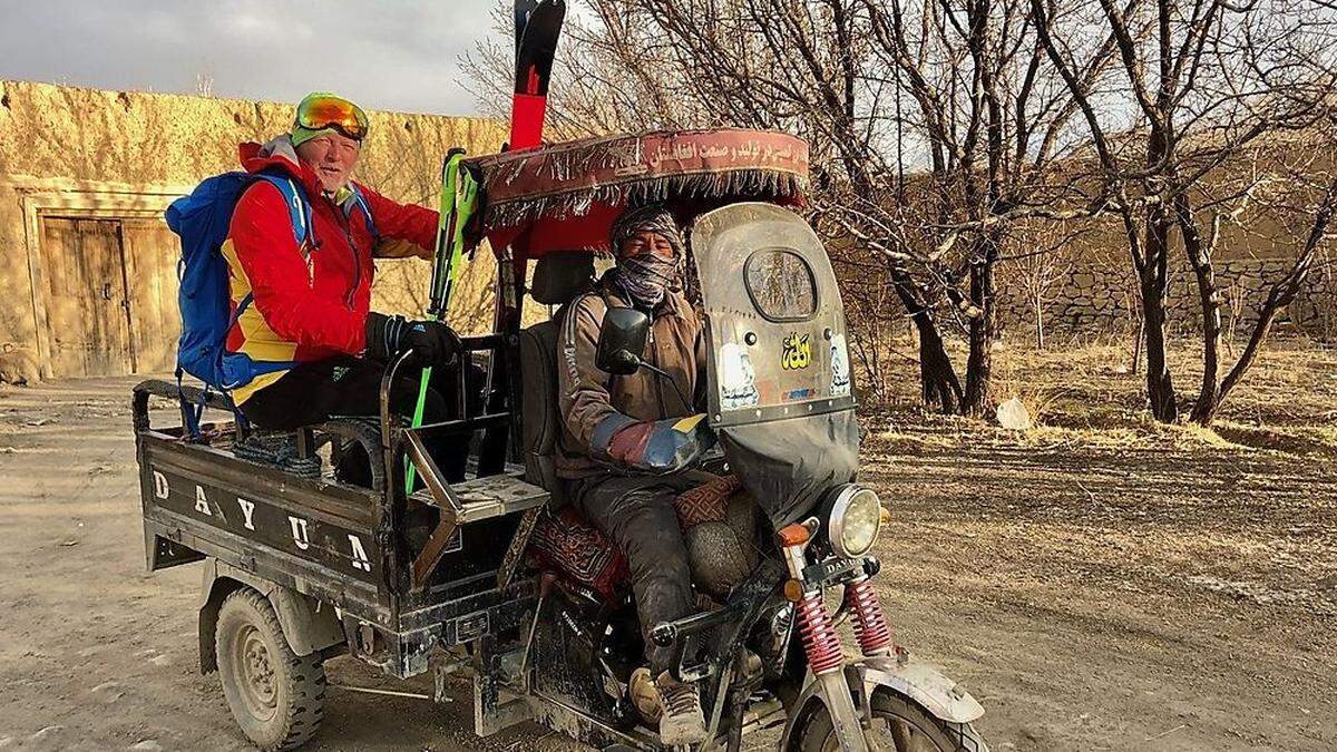 Helmut Pichler auf dem Weg zur &quot;Afghan Ski Challenge&quot;