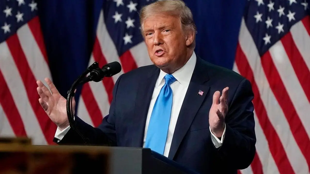 Donald Trump bei seiner Rede am Parteitag