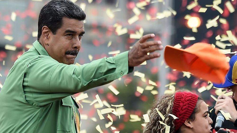 Venezuelas Präsident Nicolas Maduro gab sich siegessicher. 