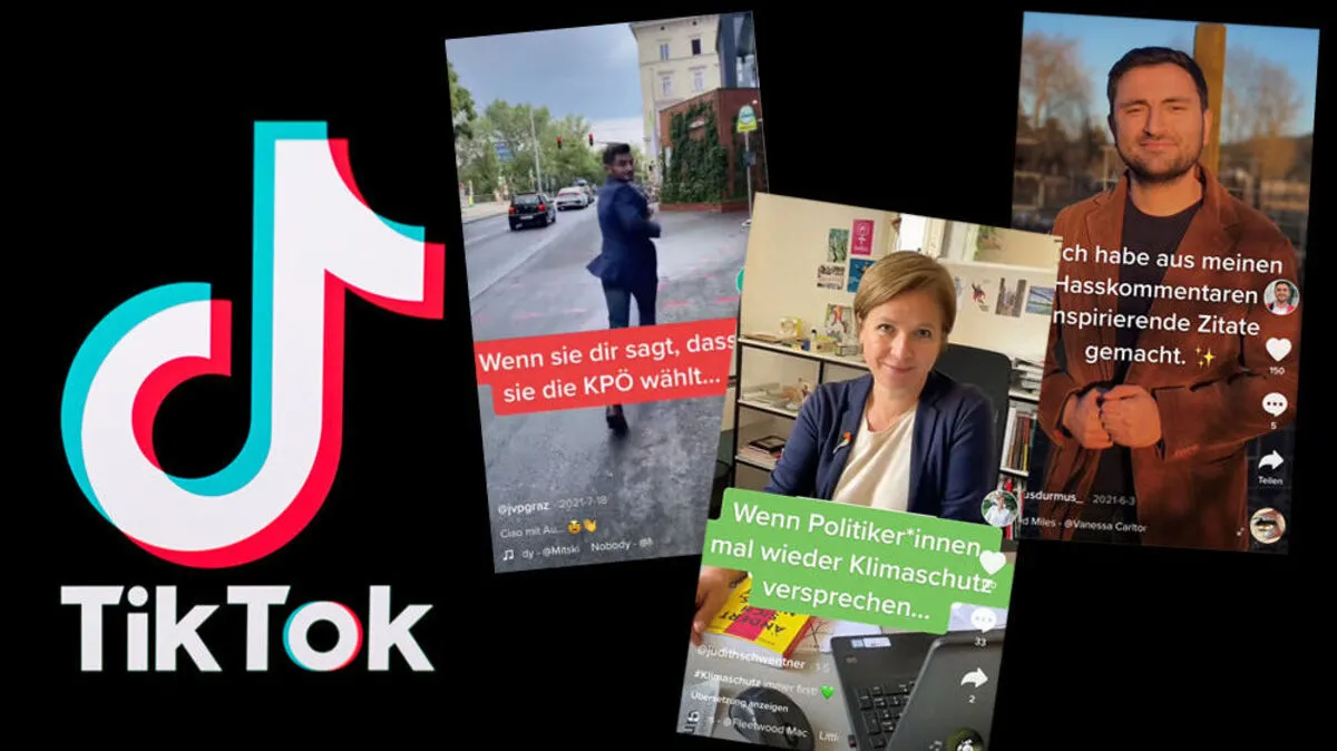 Die Junge ÖVP, Judith Schwentner (Grüne) und Mustafa Durmus (SPÖ) sind auf TikTok aktiv