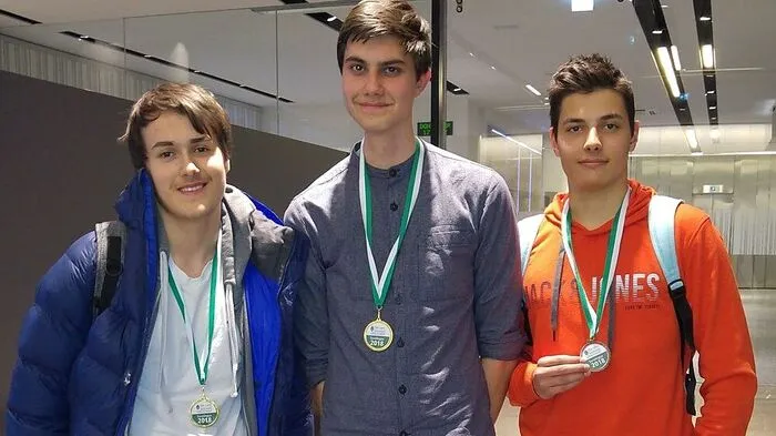 Erfolgreiche Leobener Sprachentalente: Felix Rainer, Kevin Spirk und Alex Peer