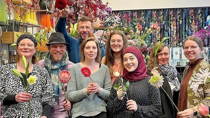 Das Team des Blumengeschäfts