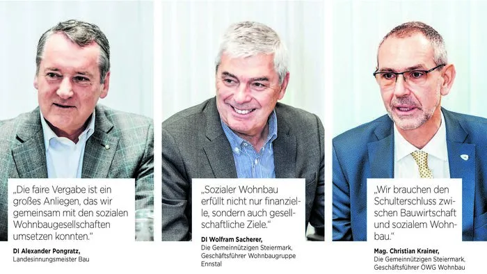 Alexander Pongratz, Wolfram Sacherer und Christian Krainer im Gespräch