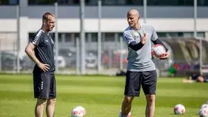 Florian Jaritz mit Coach Carsten Jancker 