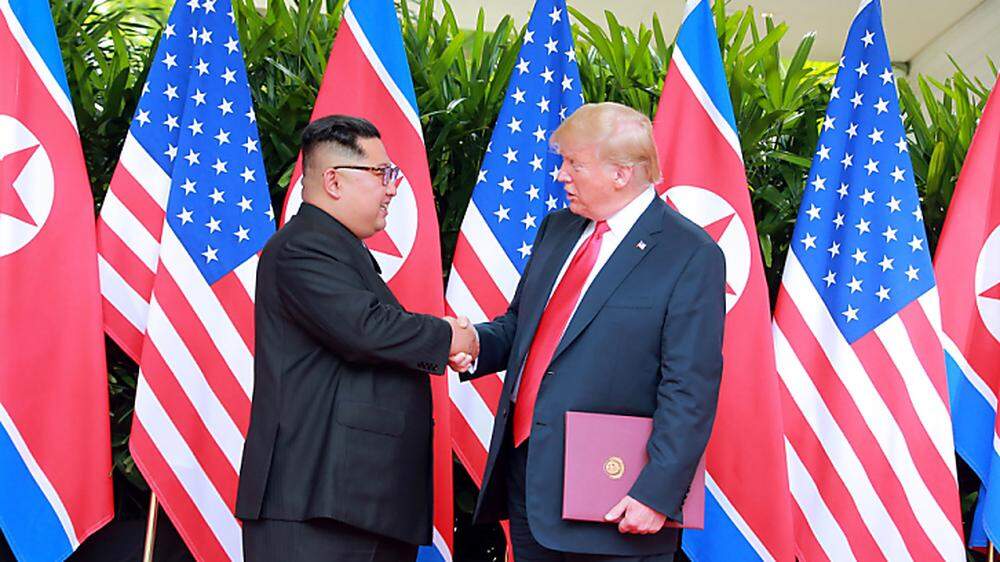 Eine Vereinbarung, die offenbar nicht umgesetzt wird: Kim und Trump