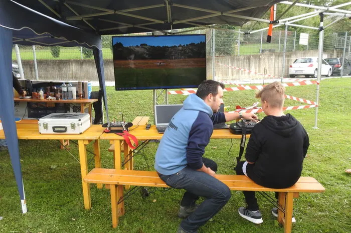 Der Flugsimulator erforderte besondere Konzentration.