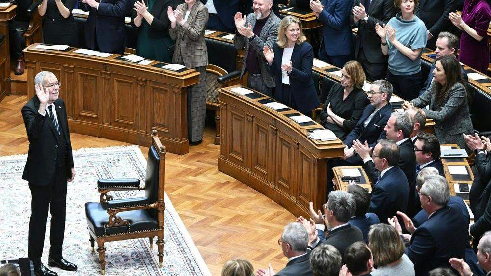 Die Abgeordneten der FPÖ zollten dem Bundespräsidenten keine Standing Ovations