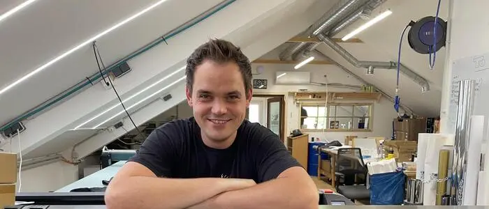 Michael Kristoferitsch aus Birkfeld hat sich vor zwei Jahren mit einem Werbeunternehmen selbstständig gemacht