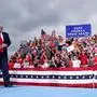 TOPSHOT - US President Donald Trump arrives for a campaign rally at Smith-Reynolds Regional Airport in Winston-Salem, North Carolina on September 8, 2020. (Photo by MANDEL NGAN / AFP)