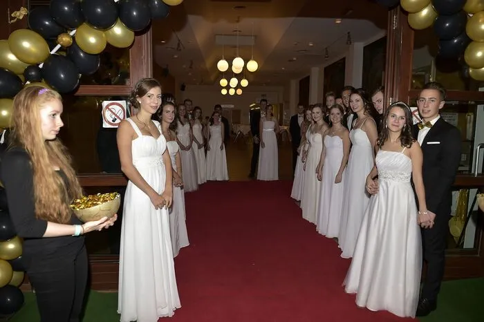 Mit einer klassischen Polonaise, musikalisch begleitet von der Bans Skylight eröffneten die beiden Maturaklassen die Hartberger Ballsaison