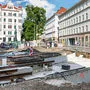 Aktuelle Baustelle am Radetzkyspitz in Graz