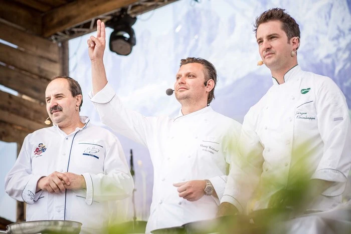 Johann Lafer mit Christof Widakovich und Jürgen Kleinhappl